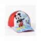 Boné infantil do Mickey Mouse cores vermelho e azul