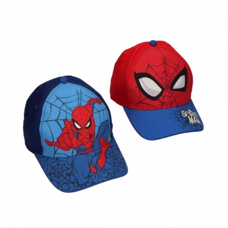 Boné infantil vermelho e azul do Homem-Aranha
