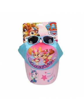 Gorra rosa Paw Patrol Skye con gafas de sol