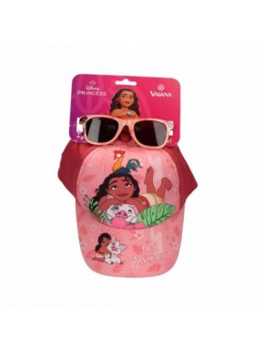 Gorra rosa y gafas de sol Moana para niñas