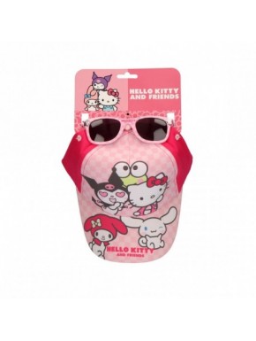 Gorra y gafas de sol Hello Kitty para niños en rosa