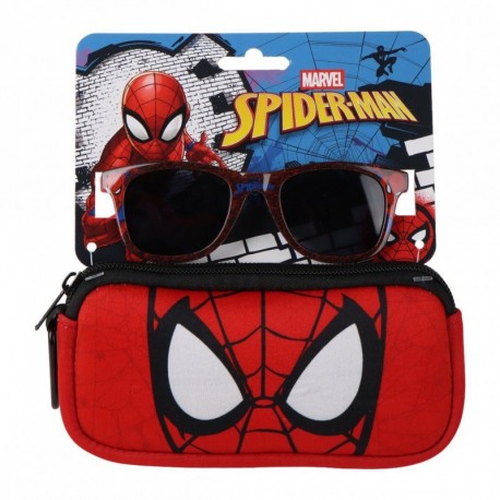 Lunettes de soleil Spiderman avec étui rouge