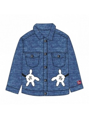 Chaqueta denim azul infantil con diseño de Mickey Mouse