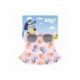 Chapeau de pêcheur rose clair Bluey avec lunettes de soleil