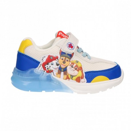 Basket lumineuse Paw Patrol en bleu, blanc et jaune