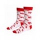 Chaussettes blanches Stranger Things avec design rouge