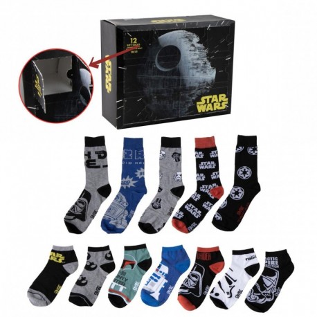 Pack de 12 meias Star Wars multicor