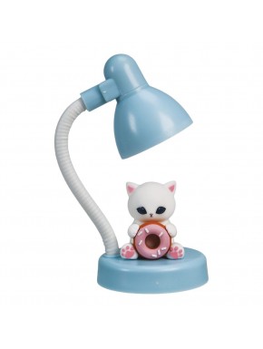 Lámpara LED Mofusand azul con figura de gato y donut
