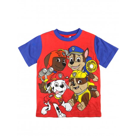 Camiseta patrulla canina azul y roja