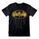 Camiseta negra Batman Dripping Symbol con diseño dorado