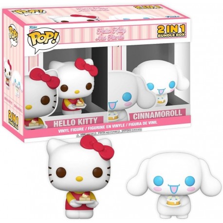 Figuras Funko POP Hello Kitty & Cinnamoroll com bolo