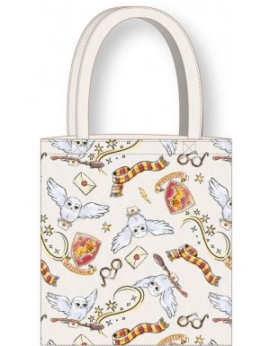 Bolso Harry Potter con diseño de Hedwig y escudo de Gryffindor