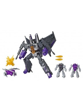 Figura Transformers Skywarp Battle Pack Voyager con accesorios