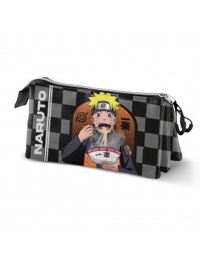 Trousse triple Naruto Ichiraku noire avec design de ramen