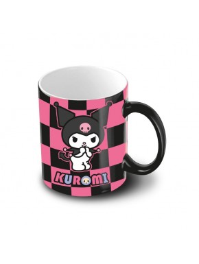 Taza de cerámica negra con diseño Hello Kitty Kuromi