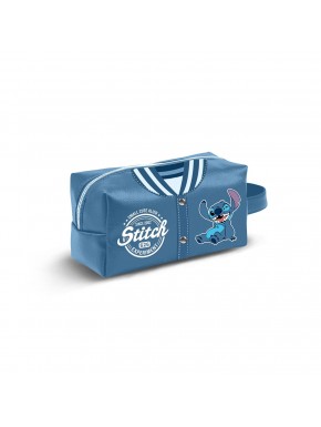 Neceser azul Disney Lilo y Stitch con diseño varsity