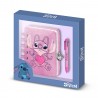 Pack Journal Peluche et Stylo 6 Couleurs Lilo et Stitch Angel