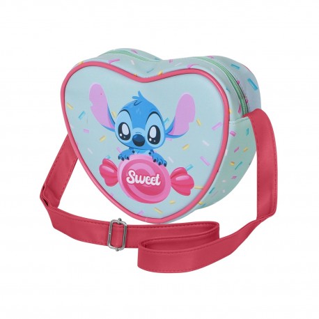 Bolso bandolera azul en forma de corazón de Lilo y Stitch