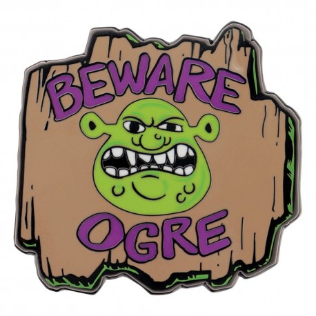 Chapa metálica Shrek Beware Ogre edición limitada