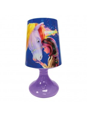 Lâmpada LED Unicorn Academy com unicórnio e menina
