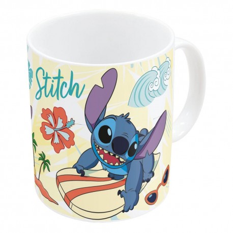 Mug en céramique avec design Stitch surfant
