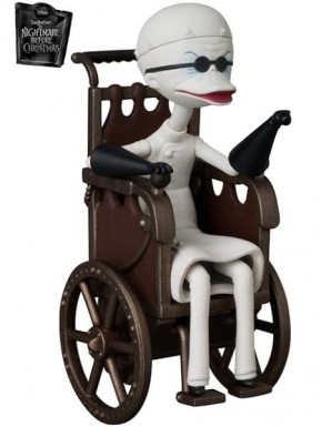 Minifigura Dr. Finkelstein 8 cm en silla de ruedas de Pesadilla Antes de Navidad