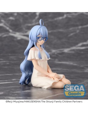 Statue de Seiha Shiunji de 9 cm avec cheveux bleus et lunettes