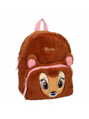 Sac à dos Disney Bambi marron avec oreilles et bretelles roses
