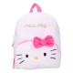 Mochila branca e rosa Hello Kitty Fluffy Festival com laço