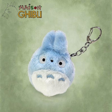 Monedero Totoro de peluche azul y blanco