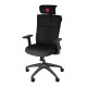 Silla gaming Genesis Astat 200 G2 negra con reposacabezas ajustable
