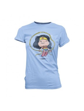 T-shirt bleu clair Wonder Woman pour filles