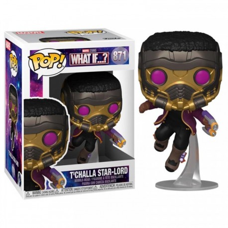 Funko Pop T'Challa Star-Lord What If vinilo 9cm