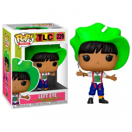 Figura Funko Pop Left-Eye de TLC con sombrero verde brillante