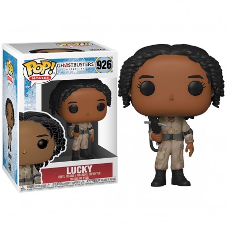 Funko Pop Lucky de Ghostbusters Afterlife en caja