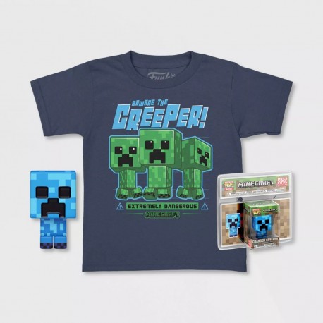 Funko Pop y camiseta Minecraft Charged Creeper