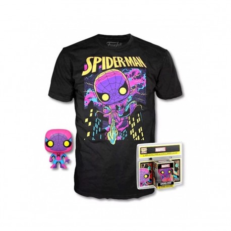 Funko Pop et t-shirt noir Spiderman Marvel
