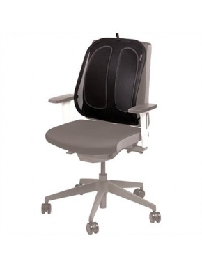 Almofada lombar ergonômica preta Fellowes em cadeira de escritório