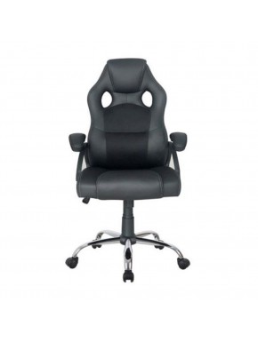 Cadeira de escritório preta Equip com encosto acolchoado