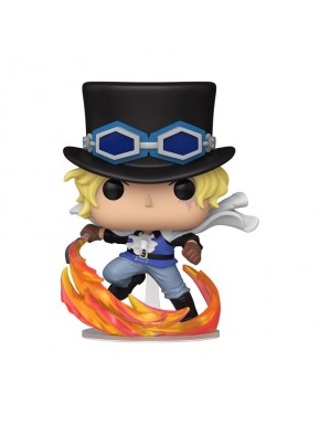 Figura de vinilo POP! Sabo de One Piece con llamas