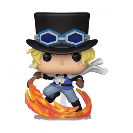 Figura de vinilo POP! Sabo de One Piece con llamas