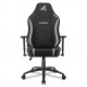 Silla gaming Sharkoon SGS20 de tela negra con diseño ergonómico