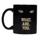 Taza negra de Stephen King It con texto 'What Are You'