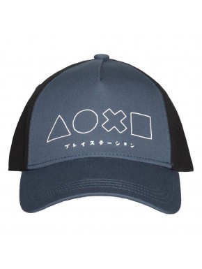 Gorra béisbol azul PlayStation con símbolos blancos