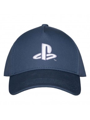 Gorra de béisbol azul navy con logo PlayStation bordado