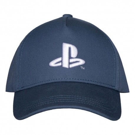 Gorra de béisbol azul navy con logo PlayStation bordado