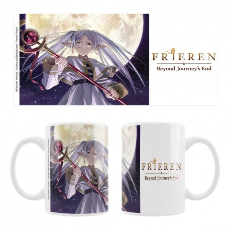 Taza de cerámica Frieren Beyond Journey's End con diseño lunar