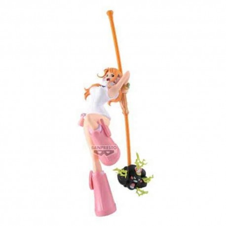 Figura Nami One Piece Banpresto 15 cm en pose de batalla