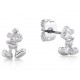 Earrings white gold Mickey Mouse Disney Figure