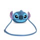 Sac bandoulière en peluche bleu de Lilo & Stitch avec bandoulière ajustable